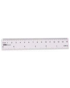 Deli ruler, 15 cm, transparent
