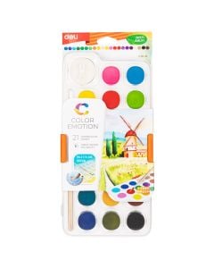 Watercolor painting Deli, 21 colors