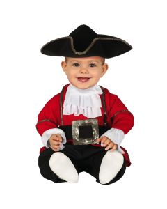 Baby costume, Pirate, 12-18 months, red and black