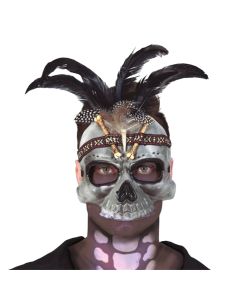 Face mask, VooDoo, plastic, gray, 1 piece