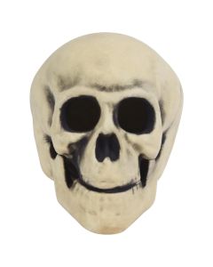 Decorative skull with LED light, plastic, 30x30 cm, beige, 1 piece