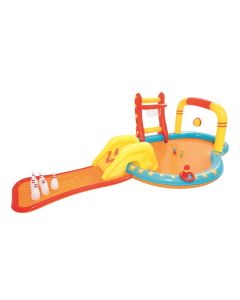Swimming pool for children with slides and games, PVC, water capacity 314L, 435 x 213 x 117 cm