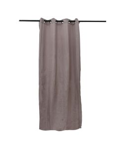 Curtains with rings, polyester, brown, 130 x 260 cm