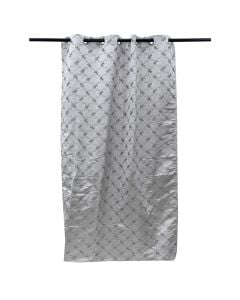Curtains with rings, polyester, gold, 135 x 260 cm