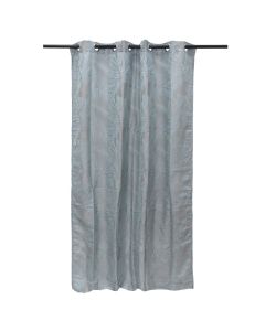 Ring curtains, polyester, velvet gray, 135 x 260 cm