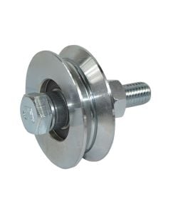 Rollers with bolt V shape, metalic, 70mm