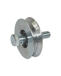 Rollers with bolt V shape, metalic, 80mm