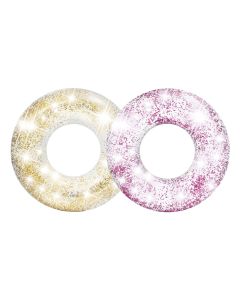 Float matress with glitter, PVC, different colors, Dia. 119 cm
