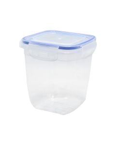 Storage container, with lid, Cook&Lock, PP/Silicone, clear/light blue, 1100 ml