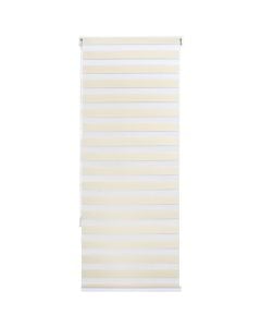 Zebra roll, polyester / plastic frame, creme, 91x240 cm
