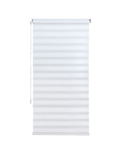 Grilë zebra, poliestër / kasë plastike, e bardhë, 100x220 cm