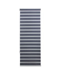 Grilë zebra, poliestër / kasë plastike, gri e errët, 91x240 cm