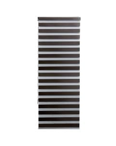 Grilë zebra, poliestër / kasë plastike, e zezë, 80x240 cm