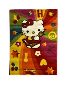 Carpet for children, Hello Kitty character, freise, different colors, 133x190 cm