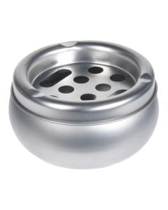 Ashtray, aluminium, silver, Ø10 xH5.5 cm
