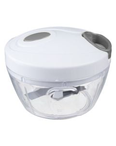 Manual vegetable shredder, plastic / stainless steel, transparent white, 13x10xH13 cm