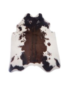 Cow rug, polyester/acrylic , white/brown, 94x100 cm