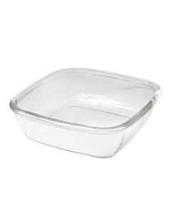 MARINEX square casserole, glass, transparent, 730ml / 16.6x16.6x5.4 cm