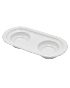 Double serving bowl sauce, porcelain, white, 250 cc