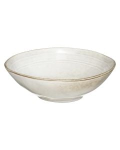 Flower Gray salad bowl, sandstone, white with shades, Dia.15x4.5 cm