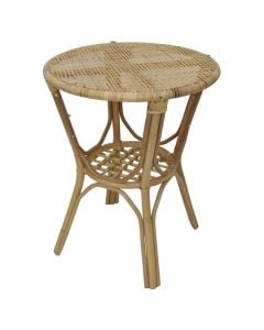 Bistro table, natural rattan, beige, Dia.60xH75 cm