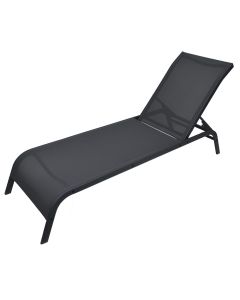 Sunbed, aluminum + textile, brown, 60x199 cm