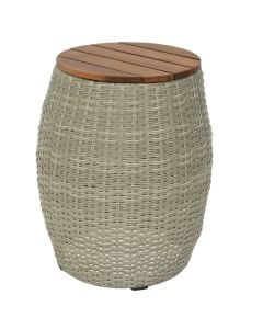 Low table palma, rattan, gray, Dia40x49 cm