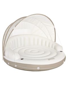 Relax canopy with tent Intex, PVC, white / beige, Dia. 199xH150 cm