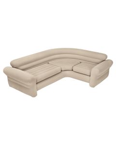 Sofa sofa with corner Intex, PVC, beige, 257x203x76 cm