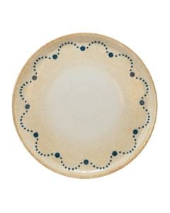 Napoli pizza plate, porcelain, beige with decor, Dia.31 cm