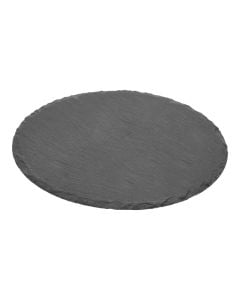 Plate / plate, stone, gray, Dia.30 cm