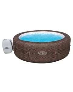 Circular pool with Bestway hydromassage, PVC, brown, 216xH71 cm