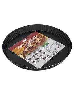 Anti-stick dessert pan, aluminum, black, Dia.28xH2.5 cm