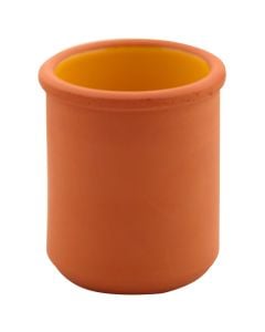 Spoon and fork holder, ceramic, brown, 10x14 cm / 0.5L