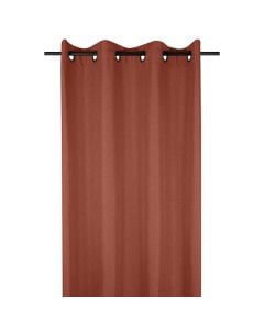 Bea full curtain with rings, polyester, brick brown, 140x260 cm