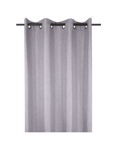 Bea full curtain with rings, polyester, gray, 140x260 cm