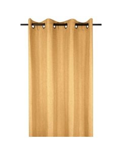Bea full curtain with rings, polyester, mustard, 140x260 cm