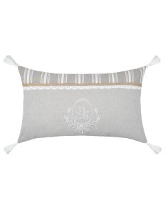 Adelaide decorative pillow, cotton, shades of gray, 30x50 cm