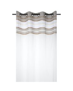 Thin curtain with Adelaide rings, cotton, white, 140x260 cm