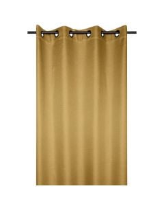 Copenhague full curtain with rings, polyester, mustard, 140x260 cm
