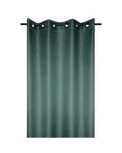 Copenhague full curtain with rings, polyester, green, 140x260 cm