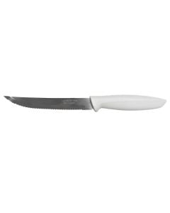 Tomato kitchen knife, metalic+PP, white, 12 cm