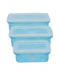 Set of hermetic preservation bowls Alpina (PK 3(, glass/plastic, transparent, 170/450/850 ml
