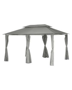 Thira Gazebo, metalic structure + polyester, gray, 300x400xH270 cm