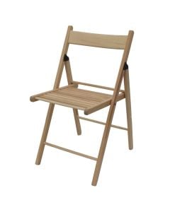 Folding chair Sven, wood, natural, 43x44xH78 cm