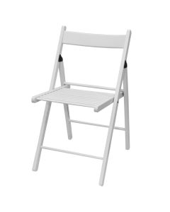 Sven folding chair, wood, white, 43x44xH78 cm