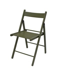 Sven folding chair, wood, dark green, 43x44xH78 cm