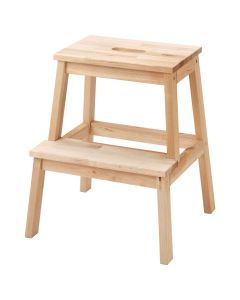 Table with floors, wood, natural, 25x38xH48 cm