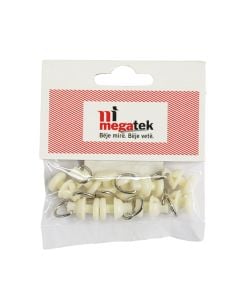 Silent blind for curtain rails (PK 10), plastic, white