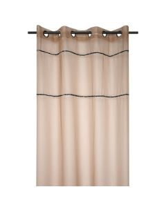 Veil curtain with rings Goma, polyester, brown140x260 cm